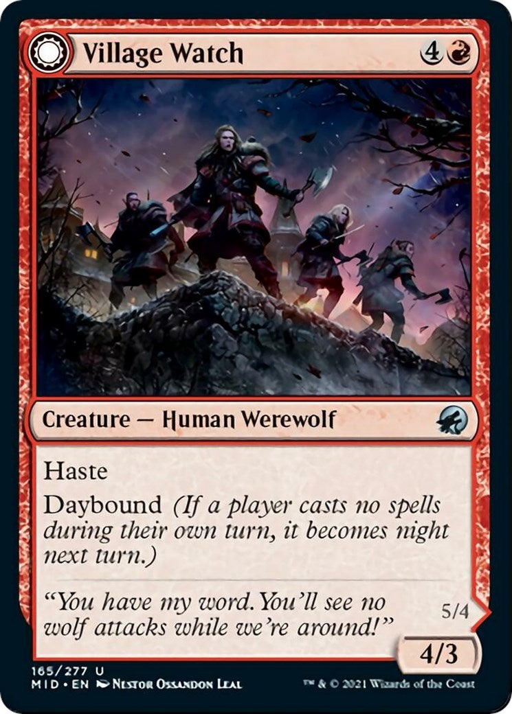 Image for Village Watch (Innistrad: Midnight Hunt) (165) - Magic: The Gathering