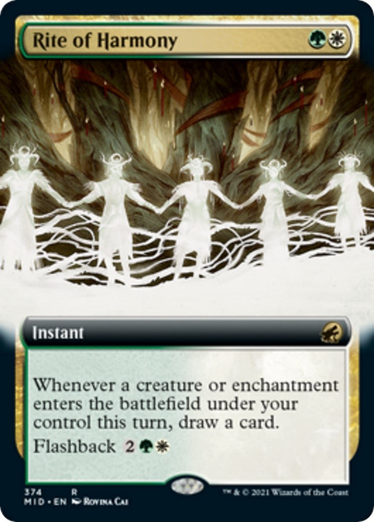 Image for Rite of Harmony (Extended Art) (Innistrad: Midnight Hunt) (374) - Magic: The Gathering