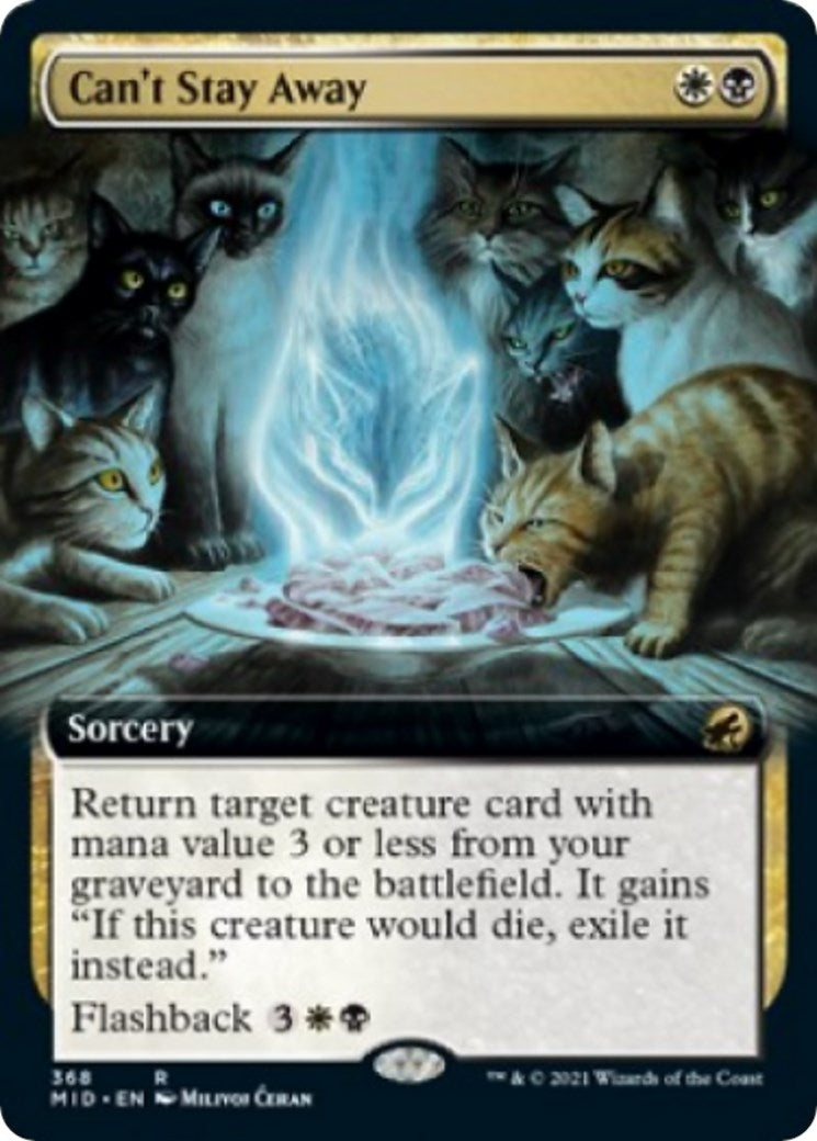 Image for Can't Stay Away (Extended Art) (Innistrad: Midnight Hunt) (368) - Magic: The Gathering