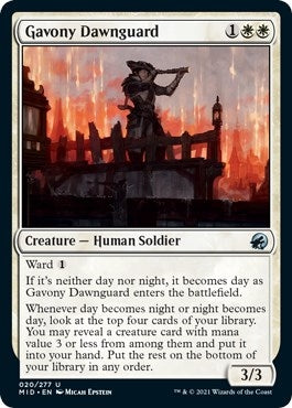 Image for Gavony Dawnguard (Innistrad: Midnight Hunt) (20) - Magic: The Gathering