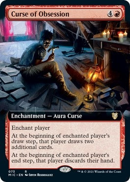 Image for Curse of Obsession (Extended Art) (Commander: Innistrad: Midnight Hunt) (73) - Magic: The Gathering