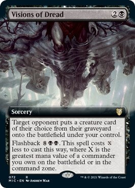 Image for Visions of Dread (Extended Art) (Commander: Innistrad: Midnight Hunt) (72) - Magic: The Gathering