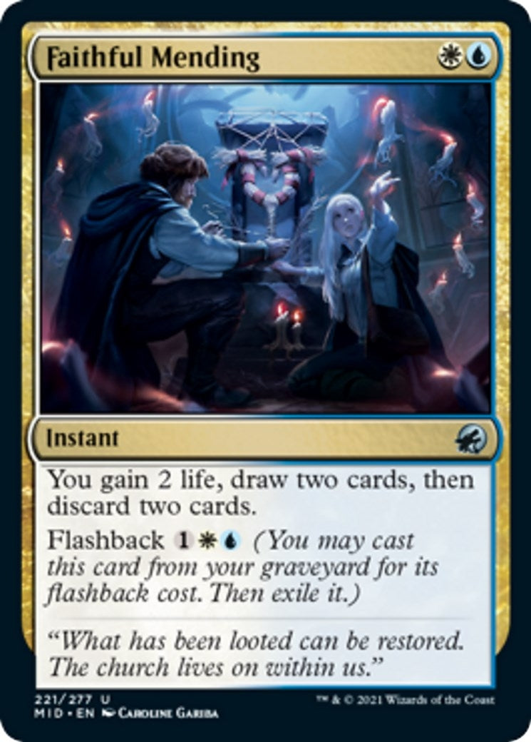 Image for Faithful Mending (Innistrad: Midnight Hunt) (221) - Magic: The Gathering