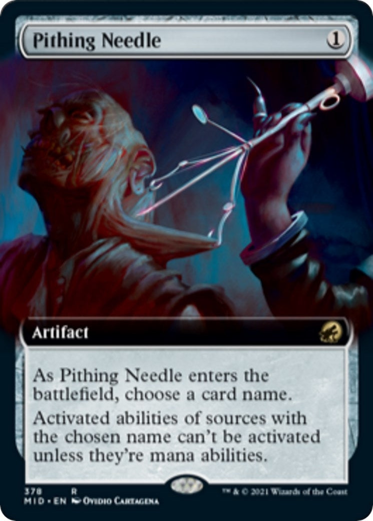 Image for Pithing Needle (Extended Art) (Innistrad: Midnight Hunt) (378) - Magic: The Gathering