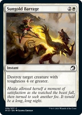 Image for Sungold Barrage (Innistrad: Midnight Hunt) (36) - Magic: The Gathering