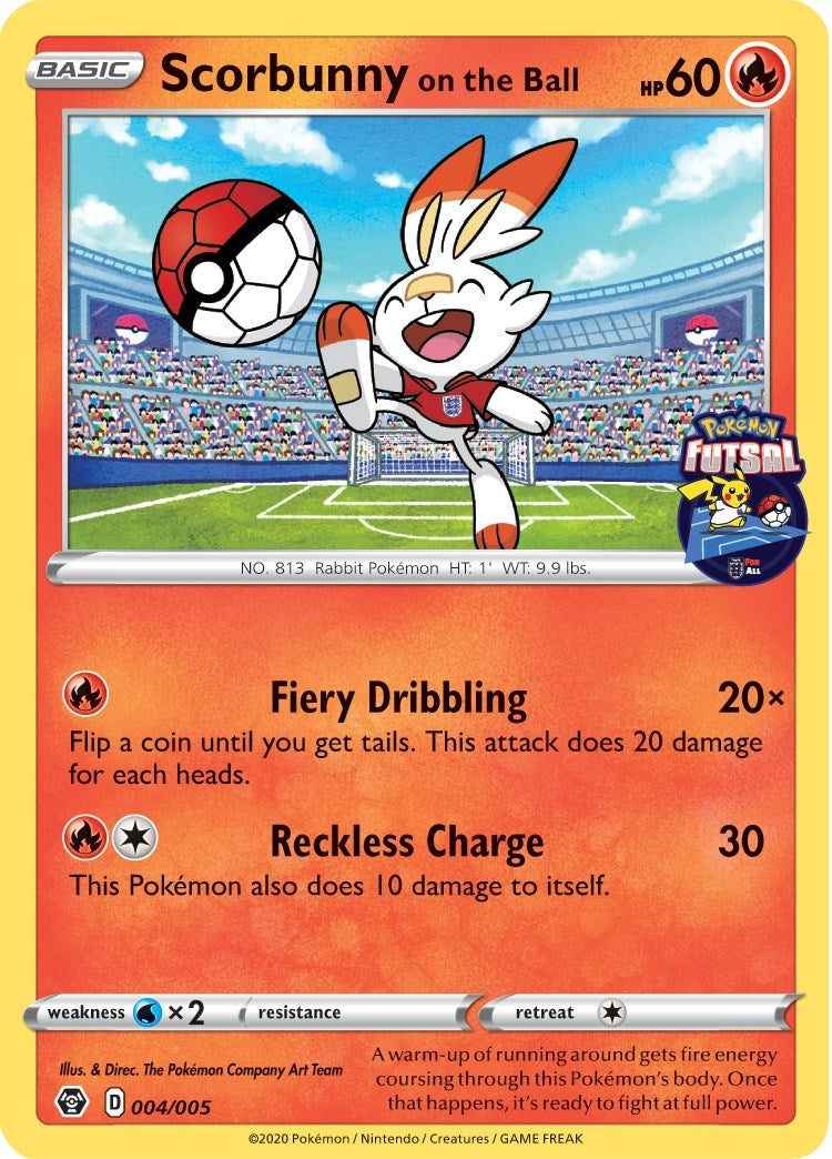 Image for Scorbunny on the Ball - 004/005 (Pokemon Futsal) (Miscellaneous Cards & Products) (004/005) - Pokemon