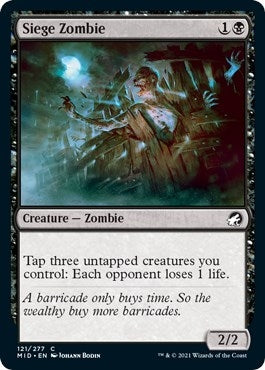 Image for Siege Zombie (Innistrad: Midnight Hunt) (121) - Magic: The Gathering