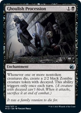 Image for Ghoulish Procession (Innistrad: Midnight Hunt) (102) - Magic: The Gathering