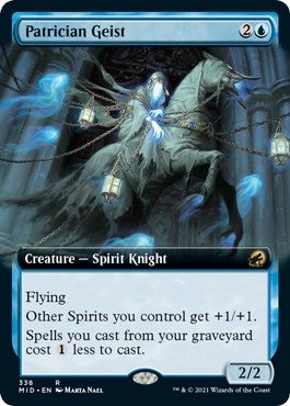 Image for Patrician Geist (Extended Art) (Innistrad: Midnight Hunt) (338) - Magic: The Gathering