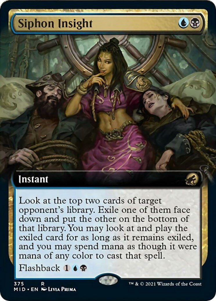 Image for Siphon Insight (Extended Art) (Innistrad: Midnight Hunt) (375) - Magic: The Gathering
