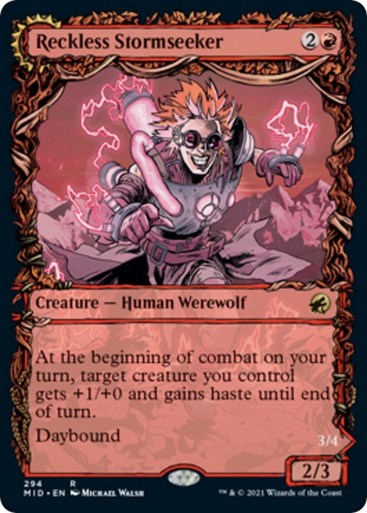 Image for Reckless Stormseeker (Showcase) (Innistrad: Midnight Hunt) (294) - Magic: The Gathering