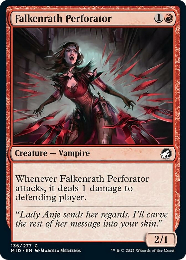 Image for Falkenrath Perforator (Innistrad: Midnight Hunt) (136) - Magic: The Gathering