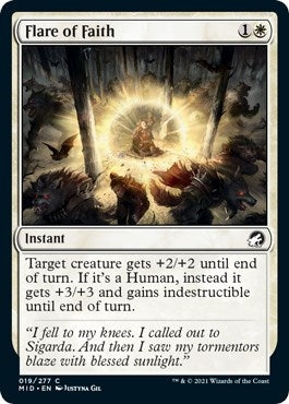 Image for Flare of Faith (Innistrad: Midnight Hunt) (19) - Magic: The Gathering