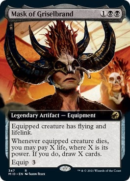 Image for Mask of Griselbrand (Extended Art) (Innistrad: Midnight Hunt) (347) - Magic: The Gathering