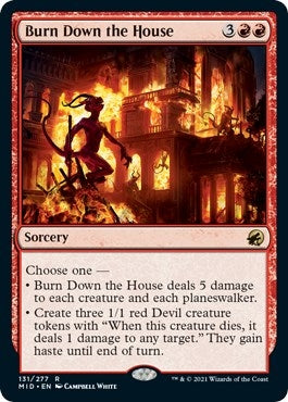 Image for Burn Down the House (Innistrad: Midnight Hunt) (131) - Magic: The Gathering