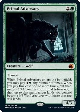 Image for Primal Adversary (Innistrad: Midnight Hunt) (194) - Magic: The Gathering