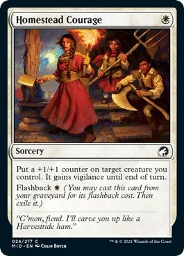 Image for Homestead Courage (Innistrad: Midnight Hunt) (24) - Magic: The Gathering