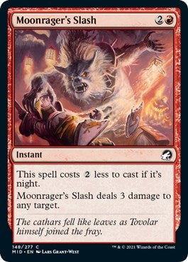 Image for Moonrager's Slash (Innistrad: Midnight Hunt) (148) - Magic: The Gathering