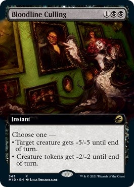 Image for Bloodline Culling (Extended Art) (Innistrad: Midnight Hunt) (343) - Magic: The Gathering