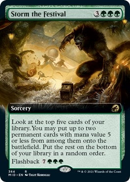 Image for Storm the Festival (Extended Art) (Innistrad: Midnight Hunt) (364) - Magic: The Gathering