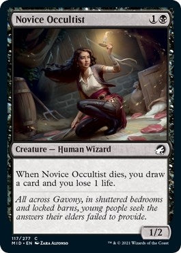 Image for Novice Occultist (Innistrad: Midnight Hunt) (117) - Magic: The Gathering