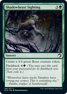 Image for Shadowbeast Sighting (Innistrad: Midnight Hunt) (198) - Magic: The Gathering