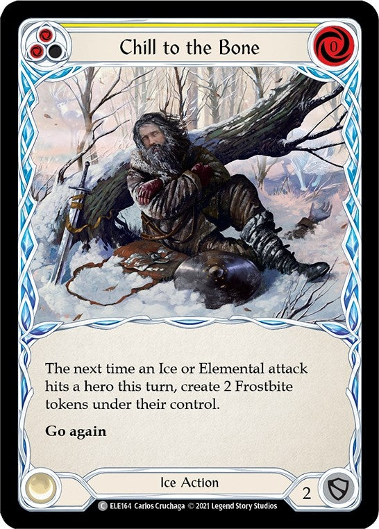 Image for Chill to the Bone (Yellow) (Tales of Aria) (ELE164) - Flesh and Blood TCG