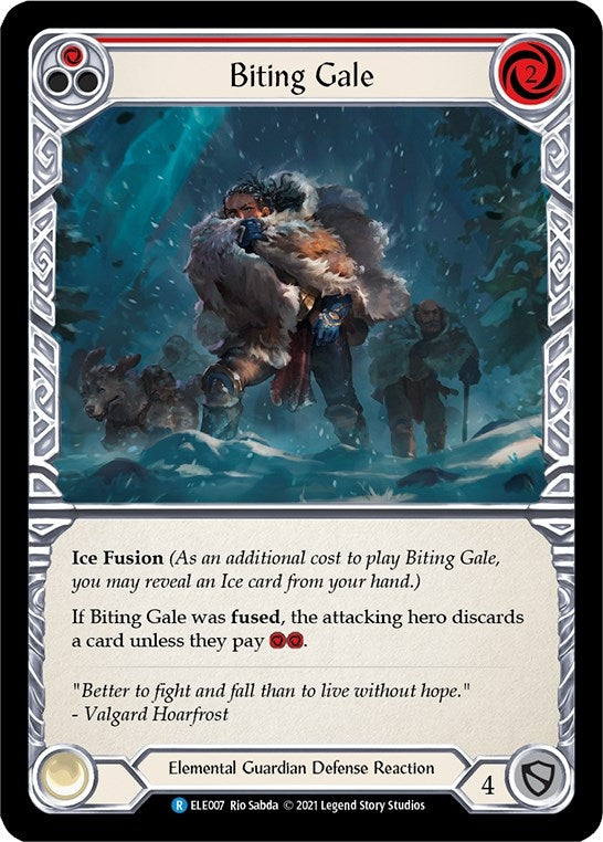 Image for Biting Gale (Red) (Tales of Aria) (ELE007) - Flesh and Blood TCG