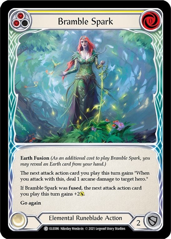 Image for Bramble Spark (Yellow) (Tales of Aria) (ELE086) - Flesh and Blood TCG