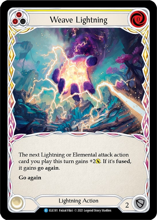 Image for Weave Lightning (Yellow) (Tales of Aria) (ELE181) - Flesh and Blood TCG