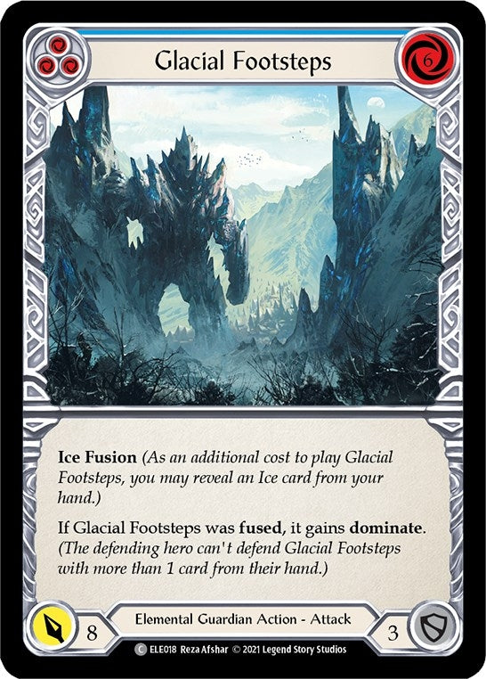 Image for Glacial Footsteps (Blue) (Tales of Aria) (ELE018) - Flesh and Blood TCG