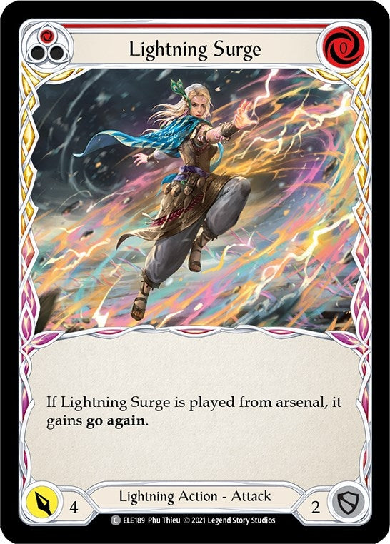 Image for Lightning Surge (Red) (Tales of Aria) (ELE189) - Flesh and Blood TCG