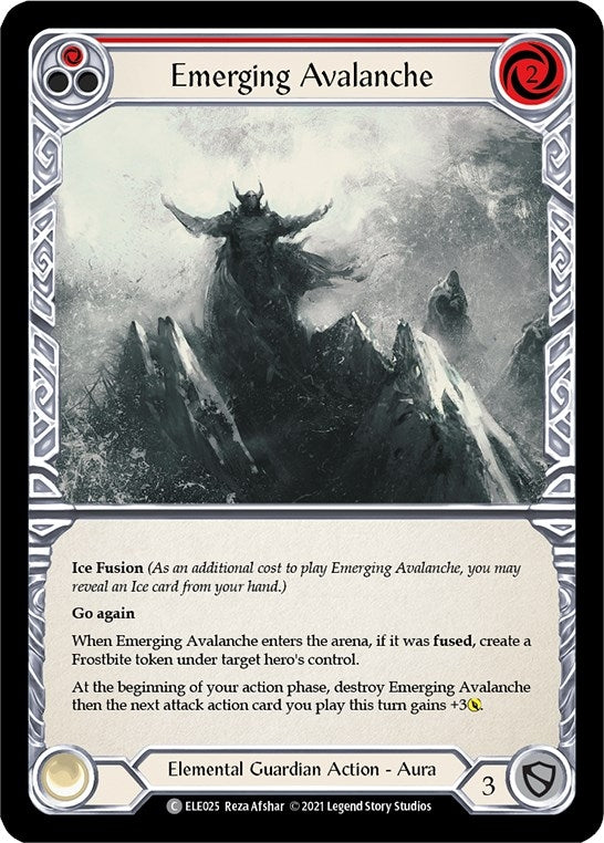 Image for Emerging Avalanche (Red) (Tales of Aria) (ELE025) - Flesh and Blood TCG