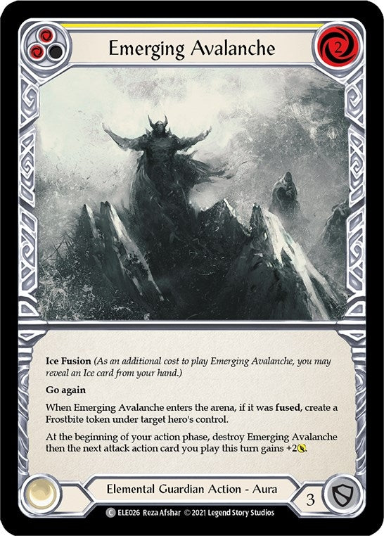 Image for Emerging Avalanche (Yellow) (Tales of Aria) (ELE026) - Flesh and Blood TCG