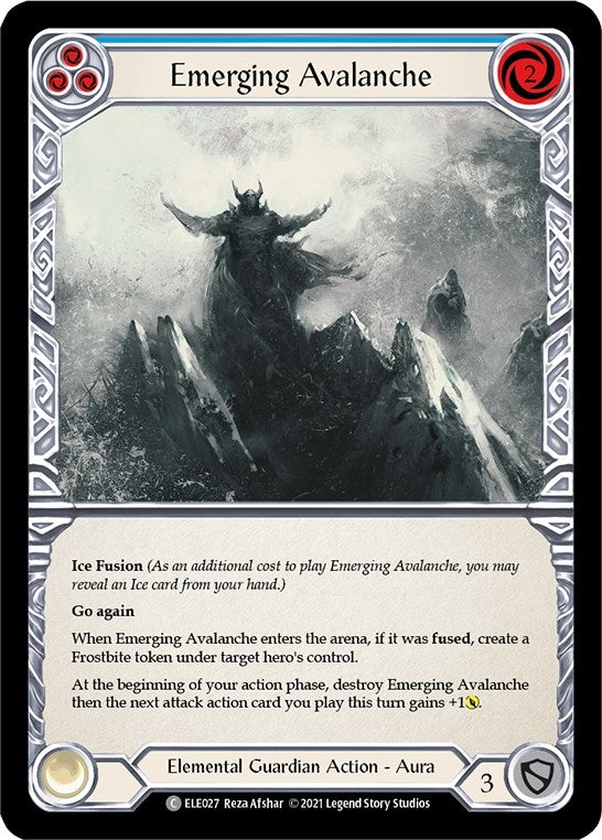 Image for Emerging Avalanche (Blue) (Tales of Aria) (ELE027) - Flesh and Blood TCG