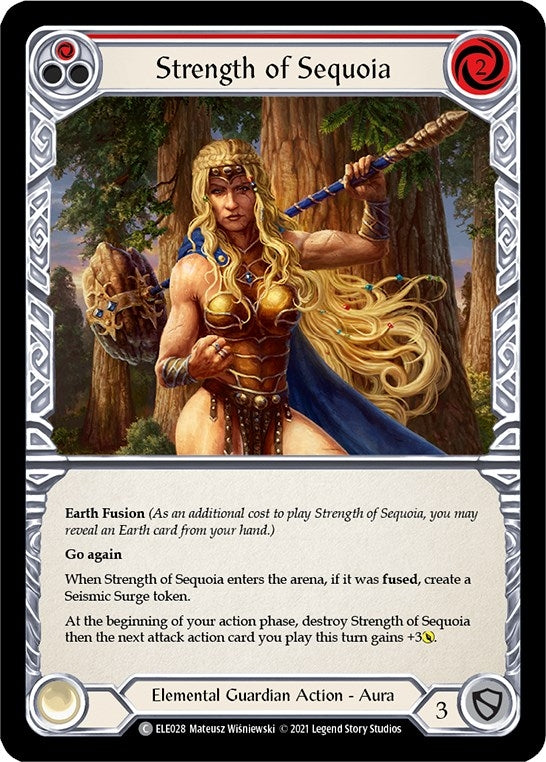 Image for Strength of Sequoia (Red) (Tales of Aria) (ELE028) - Flesh and Blood TCG