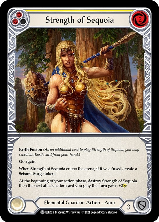 Image for Strength of Sequoia (Yellow) (Tales of Aria) (ELE029) - Flesh and Blood TCG