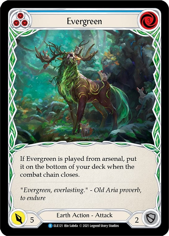 Image for Evergreen (Blue) (Tales of Aria) (ELE121) - Flesh and Blood TCG