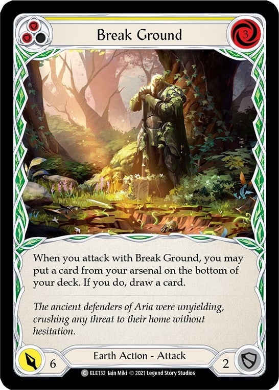 Image for Break Ground (Yellow) (Tales of Aria) (ELE132) - Flesh and Blood TCG