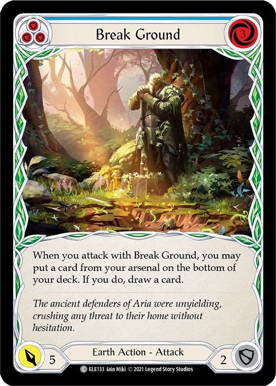 Image for Break Ground (Blue) (Tales of Aria) (ELE133) - Flesh and Blood TCG