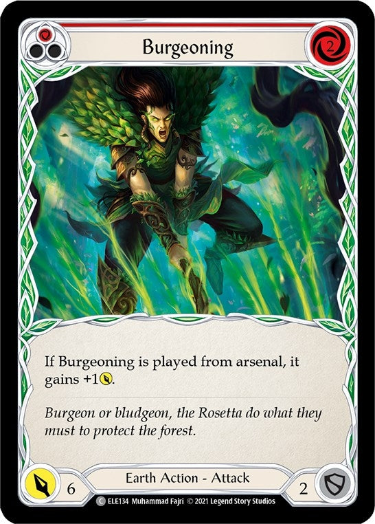 Image for Burgeoning (Red) (Tales of Aria) (ELE134) - Flesh and Blood TCG
