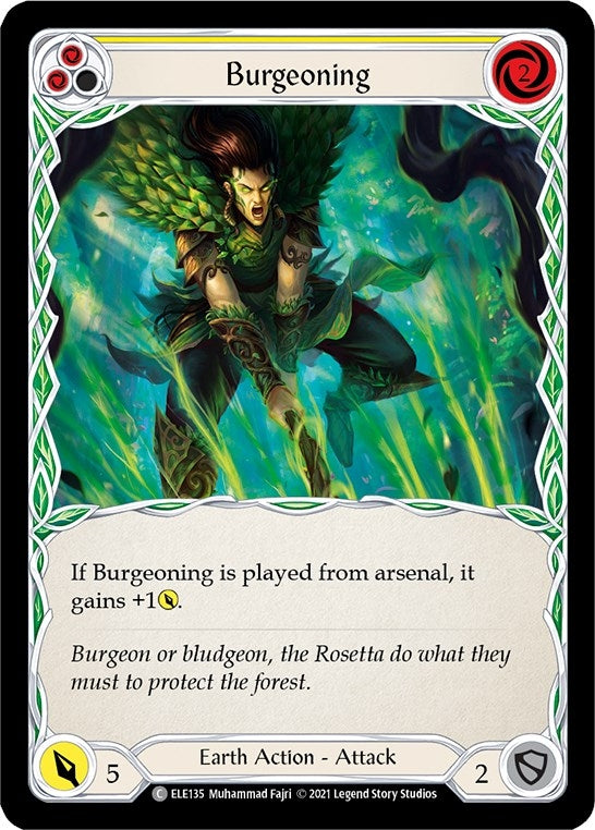 Image for Burgeoning (Yellow) (Tales of Aria) (ELE135) - Flesh and Blood TCG
