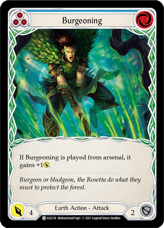 Image for Burgeoning (Blue) (Tales of Aria) (ELE136) - Flesh and Blood TCG