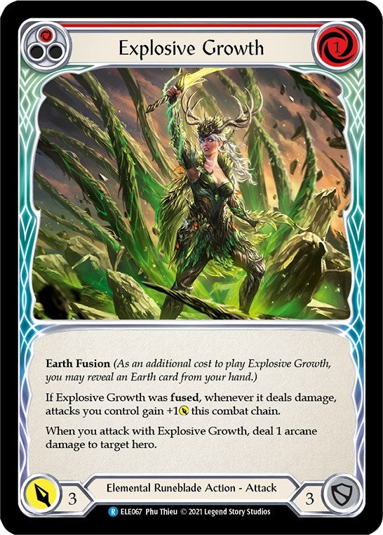 Image for Explosive Growth (Red) (Tales of Aria) (ELE067) - Flesh and Blood TCG