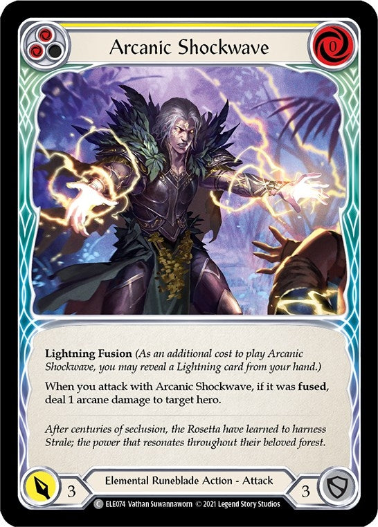 Image for Arcanic Shockwave (Yellow) (Tales of Aria) (ELE074) - Flesh and Blood TCG