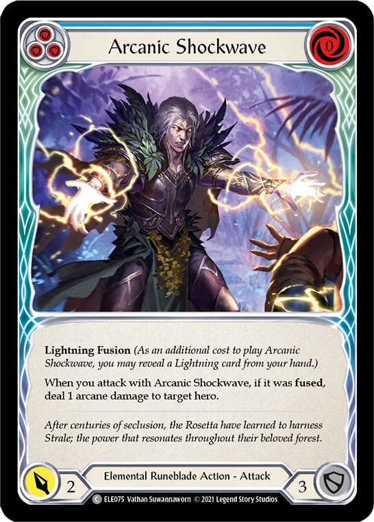 Image for Arcanic Shockwave (Blue) (Tales of Aria) (ELE075) - Flesh and Blood TCG