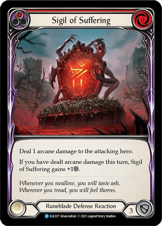 Image for Sigil of Suffering (Red) (Tales of Aria) (ELE227) - Flesh and Blood TCG