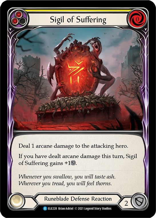 Image for Sigil of Suffering (Yellow) (Tales of Aria) (ELE228) - Flesh and Blood TCG