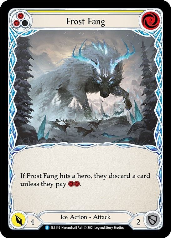 Image for Frost Fang (Yellow) (Tales of Aria) (ELE149) - Flesh and Blood TCG