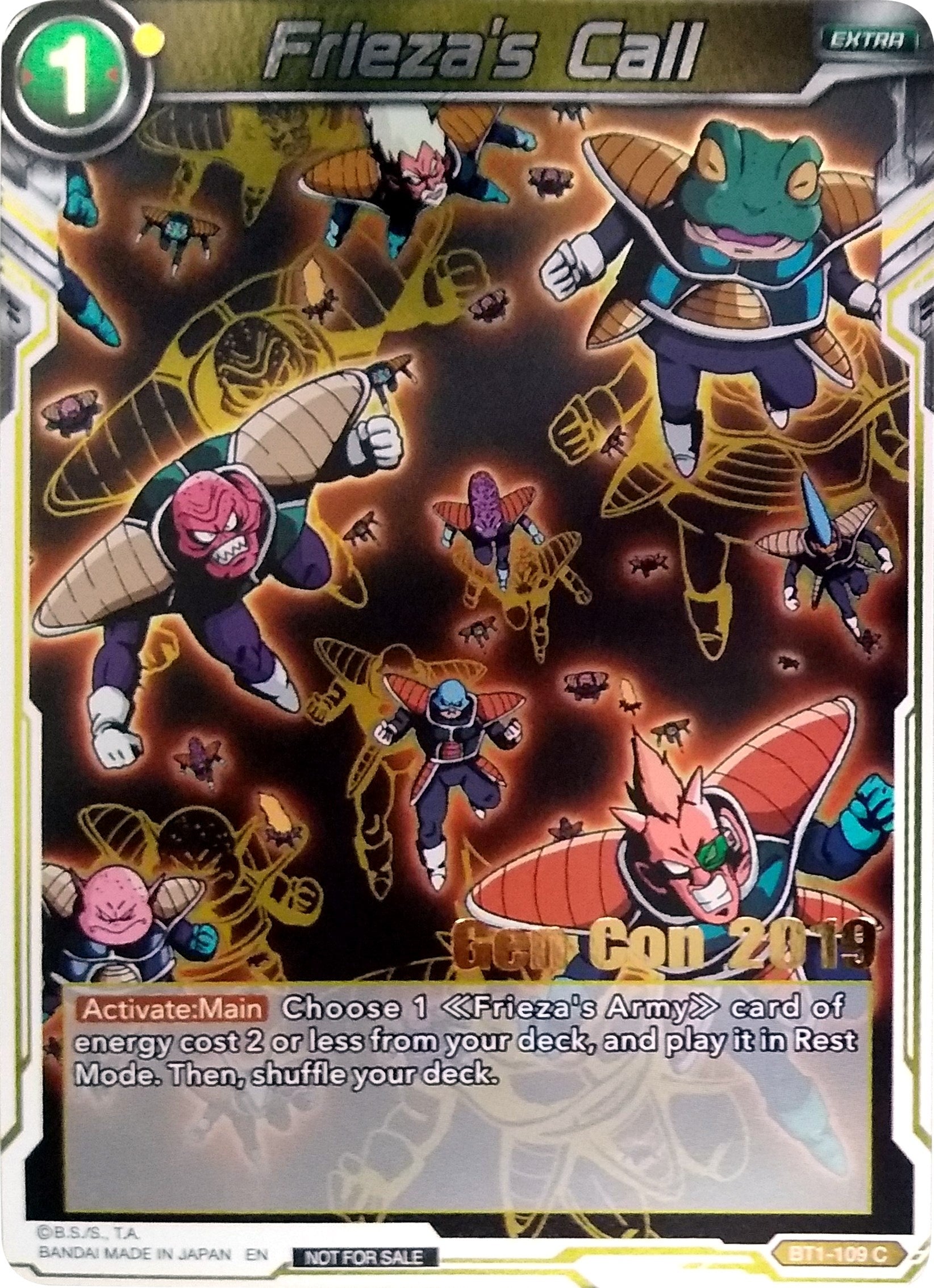 Image for Frieza's Call (Gen Con 2019) (Promotion Cards) (BT1-109) - Dragon Ball Super: Masters